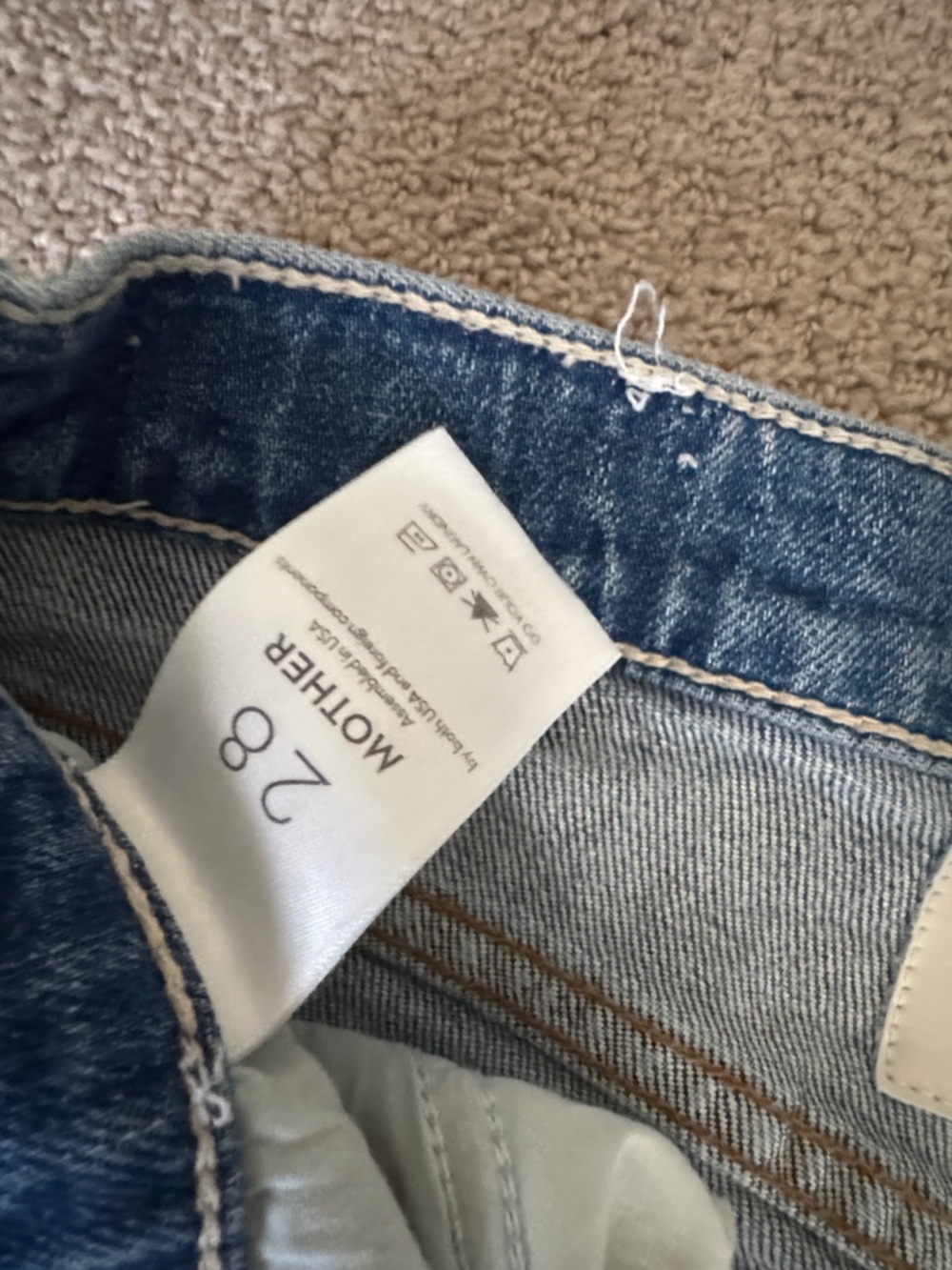 MOTHER Distressed Wide-Leg Jeans - Blue - Picture 6 of 6